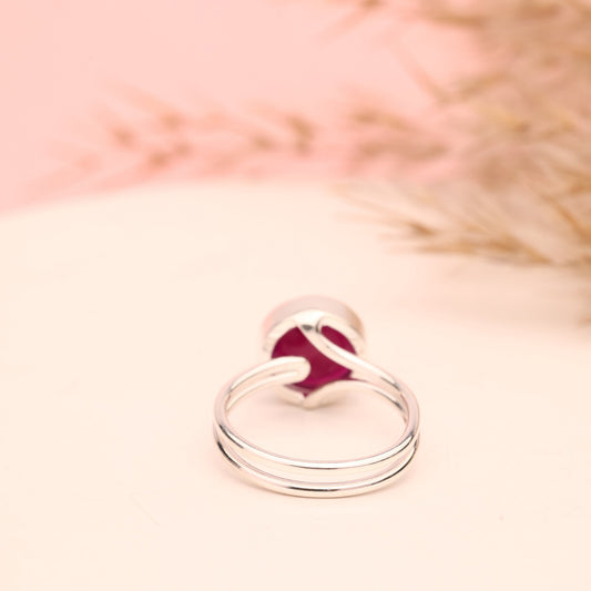 Multi Chalcedony Ring – Adjustable 925 Sterling Silver Gemstone Ring Meena Design