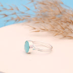 Multi Chalcedony Ring – Adjustable 925 Sterling Silver Gemstone Ring