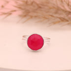 Multi Chalcedony Ring – Adjustable 925 Sterling Silver Gemstone Ring