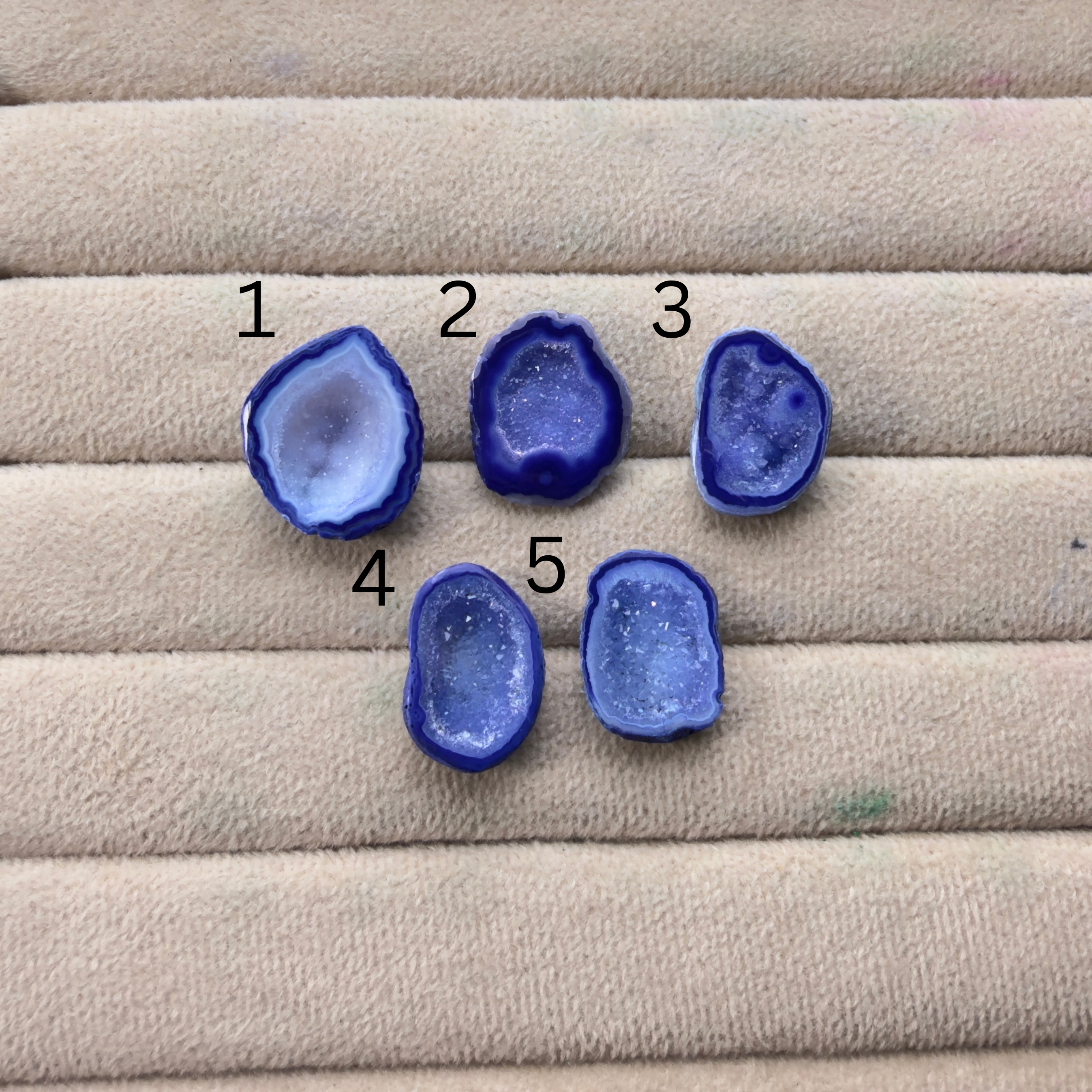Geode Rings stone by Selection 20- 30mm Blue For Making Rings