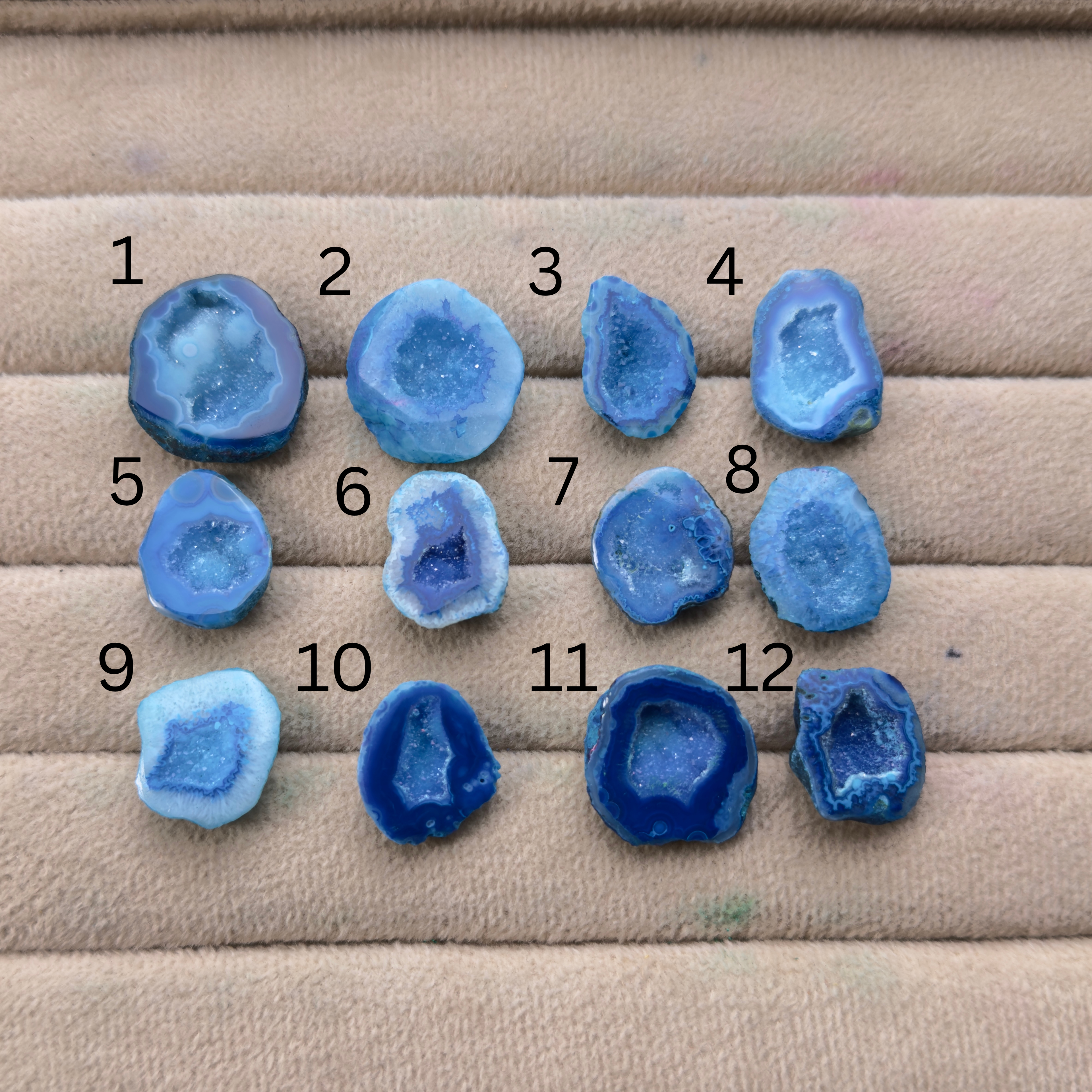 Geode Rings stone by Selection 15- 20mm Aqua For Making Rings