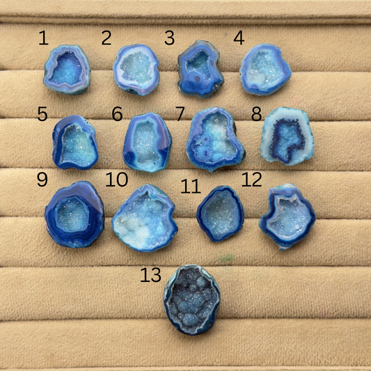 Geode Rings stone by Selection 25- 35mm Aqua For Making Rings
