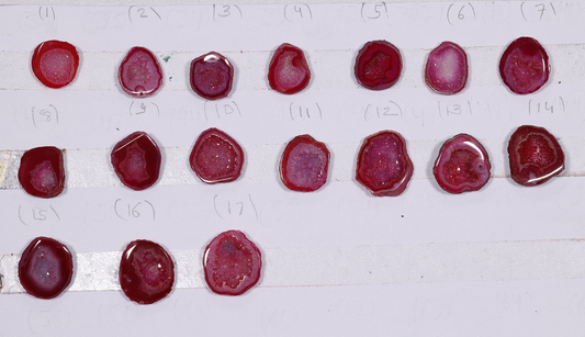 Geode Rings stone by Selection 10-20 mm Red For Making Rings