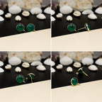 12mm Round Rose-Cut Gemstone Stud Earrings – Bezel Setting | AAA Quality