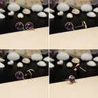 12mm Round Rose-Cut Gemstone Stud Earrings – Bezel Setting | AAA Quality