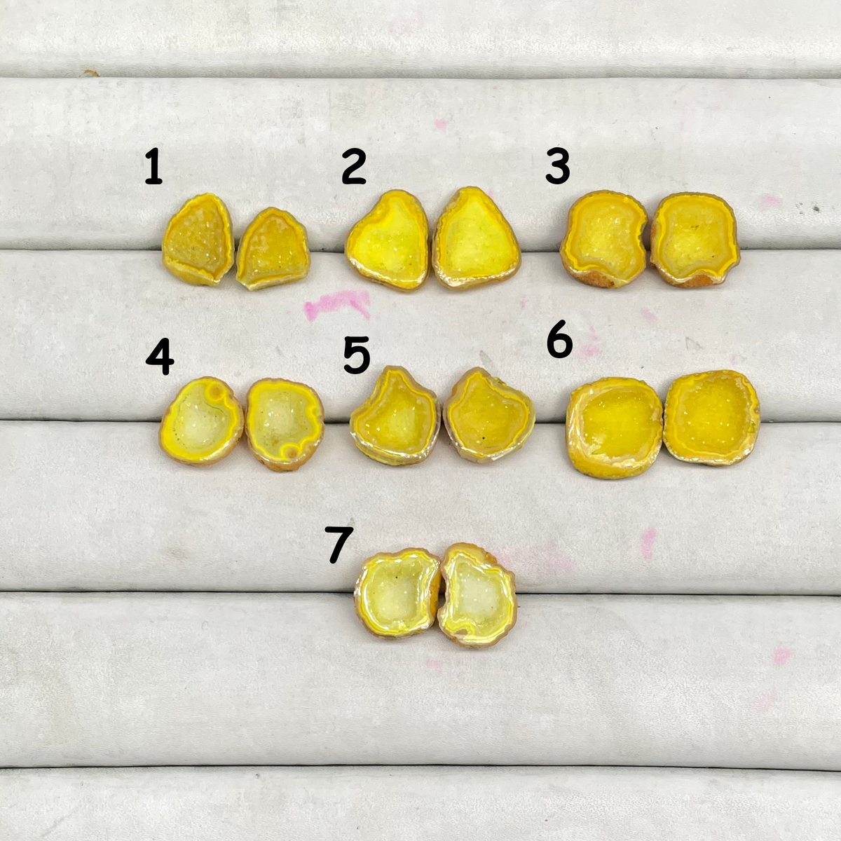 Geode Pairs by Selection 15 - 20 MM Yellow My Store