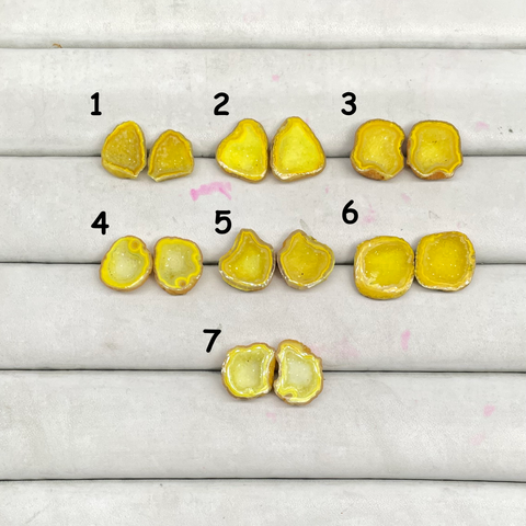 Geode Pairs by Selection 15 - 20 MM Yellow My Store
