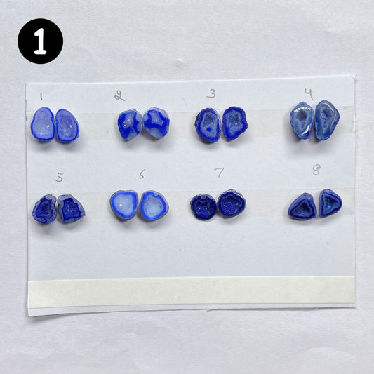 Geode Pairs by Selection 10-20mm Blue