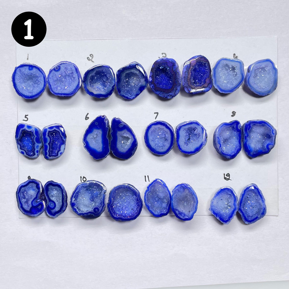 Geode Pairs by Selection 18-22mm Blue My Store