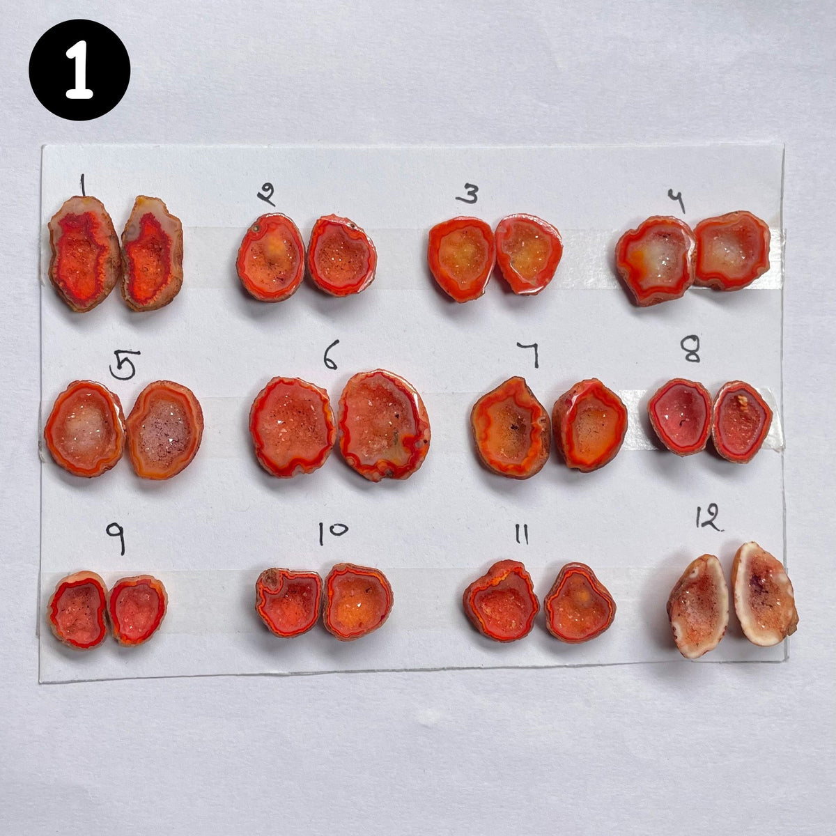 Geode Pairs by Selection 15-20mm Orange My Store