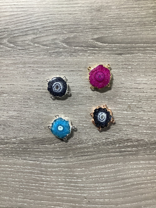 4 Bails Solar Quartz Connector, Stalactite, Natural Gemstones, DIY, Connector, 10-40MM