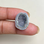 Black Geode Druzy Slice 20–25mm Wholesale | Natural Agate Ring Making Stone
