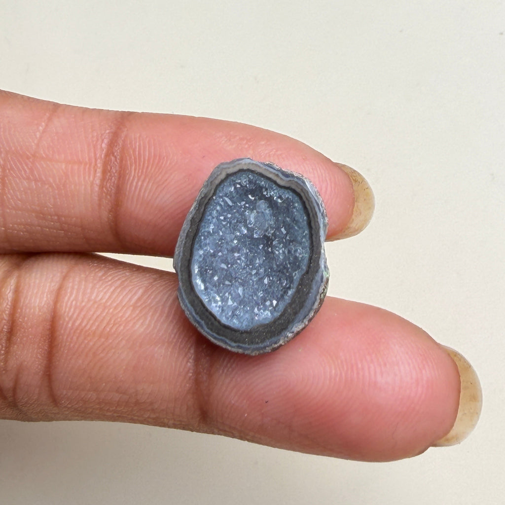 Black Druzy Geode Slice 20–25mm Bulk Wholesale | Jewelry Making Stone Supply