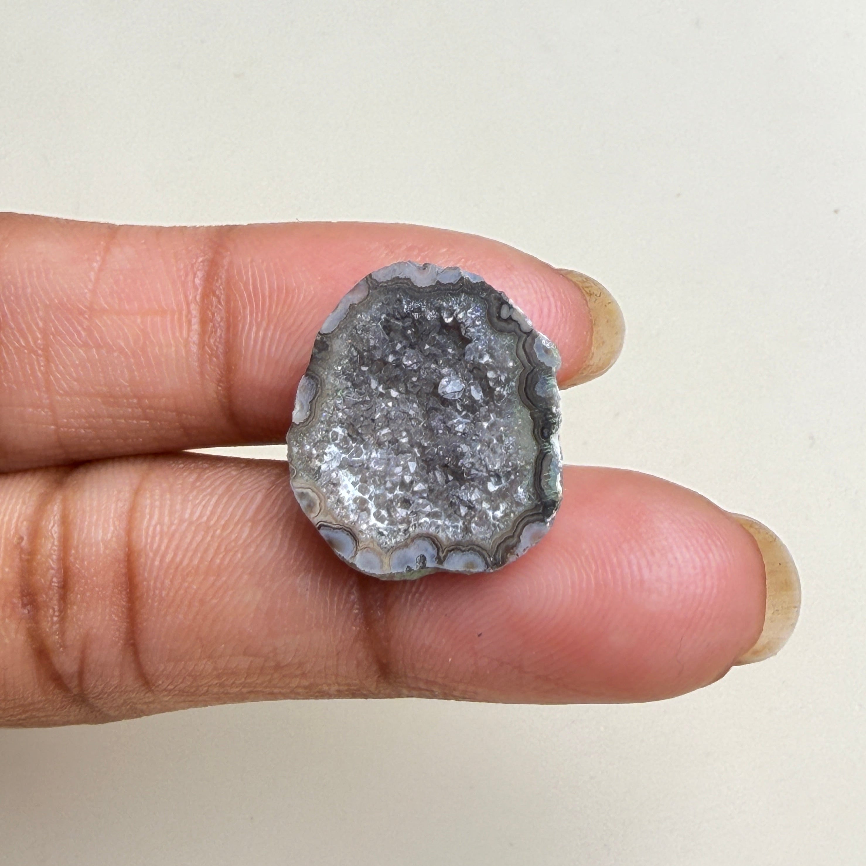 Wholesale Black Druzy Geode Stone 20–25mm | Natural Agate Jewelry Supply
