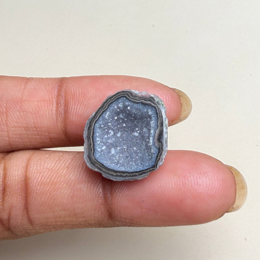 Natural Black Geode Druzy Slice 20–25mm | Bulk Wholesale Ring Stones Meena Design