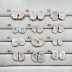 Geode Pairs by Selection 15 - 20 MM Milky White