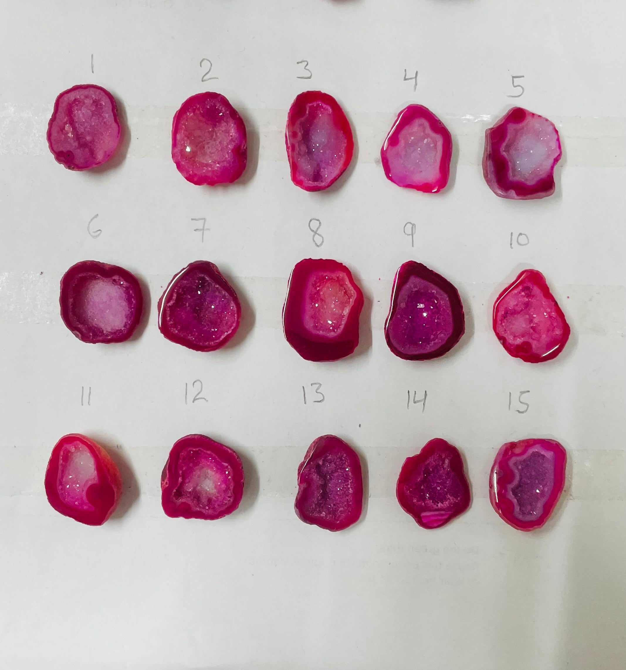 Natural Pink Geode Stones 20–25mm – Premium Handpicked Crystal Geodes for Ring | Select Your Exact Stone