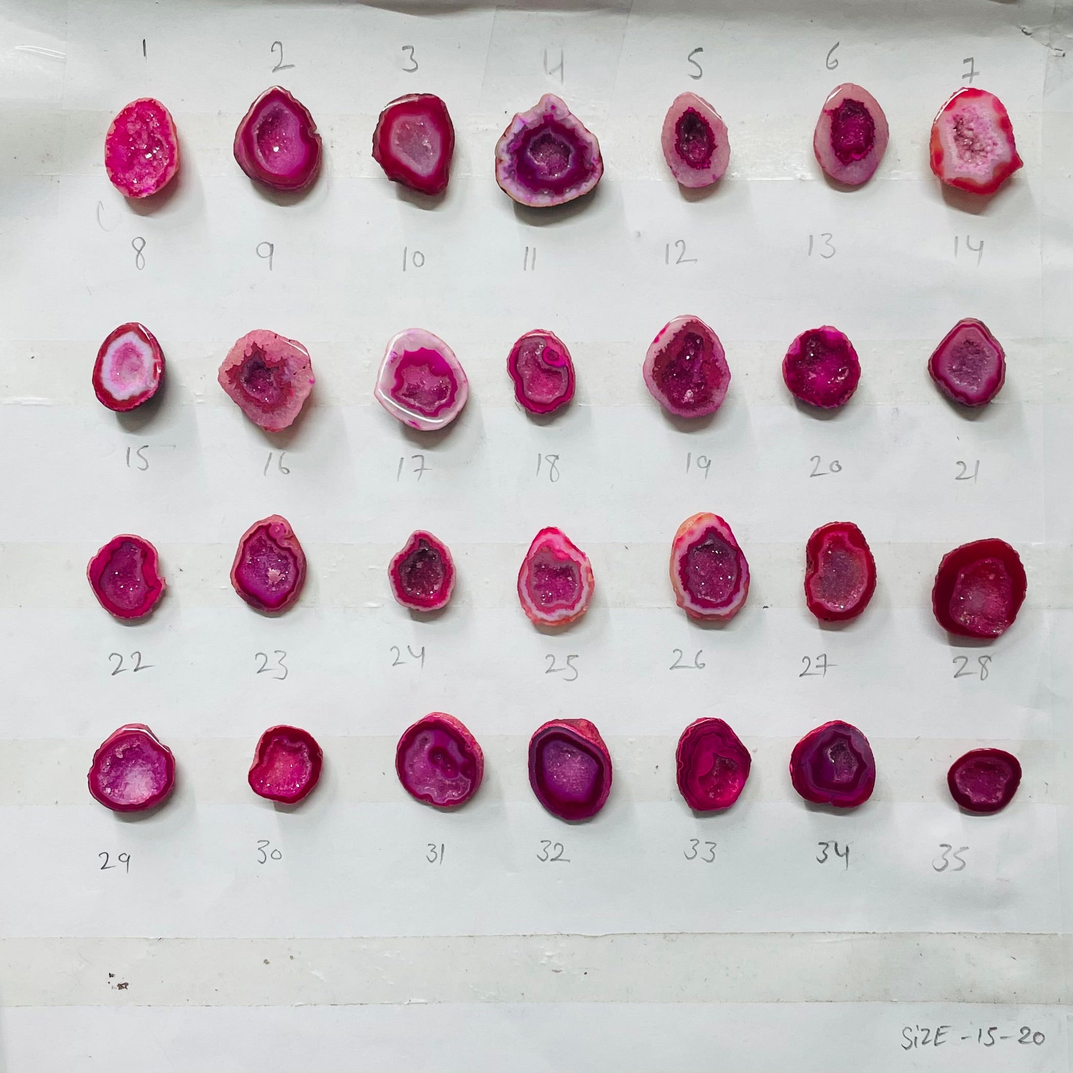 Small Pink Agate Geode Druzy Stone (15–20 mm) – Exact Piece Shown in Picture