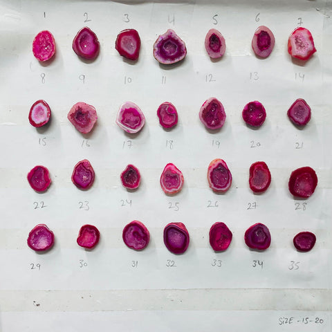 Small Pink Agate Geode Druzy Stone (15–20 mm) – Exact Piece Shown in Picture My Store