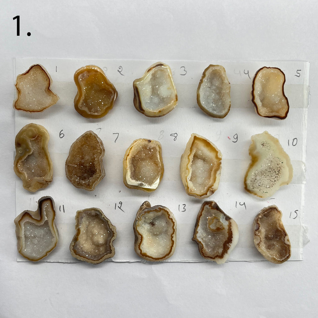 Geode Rings stone by Selection 15 - 25 MM Beige