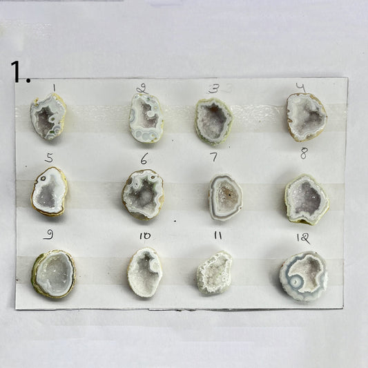 Geode Rings stone by Selection 15 - 25 MM White