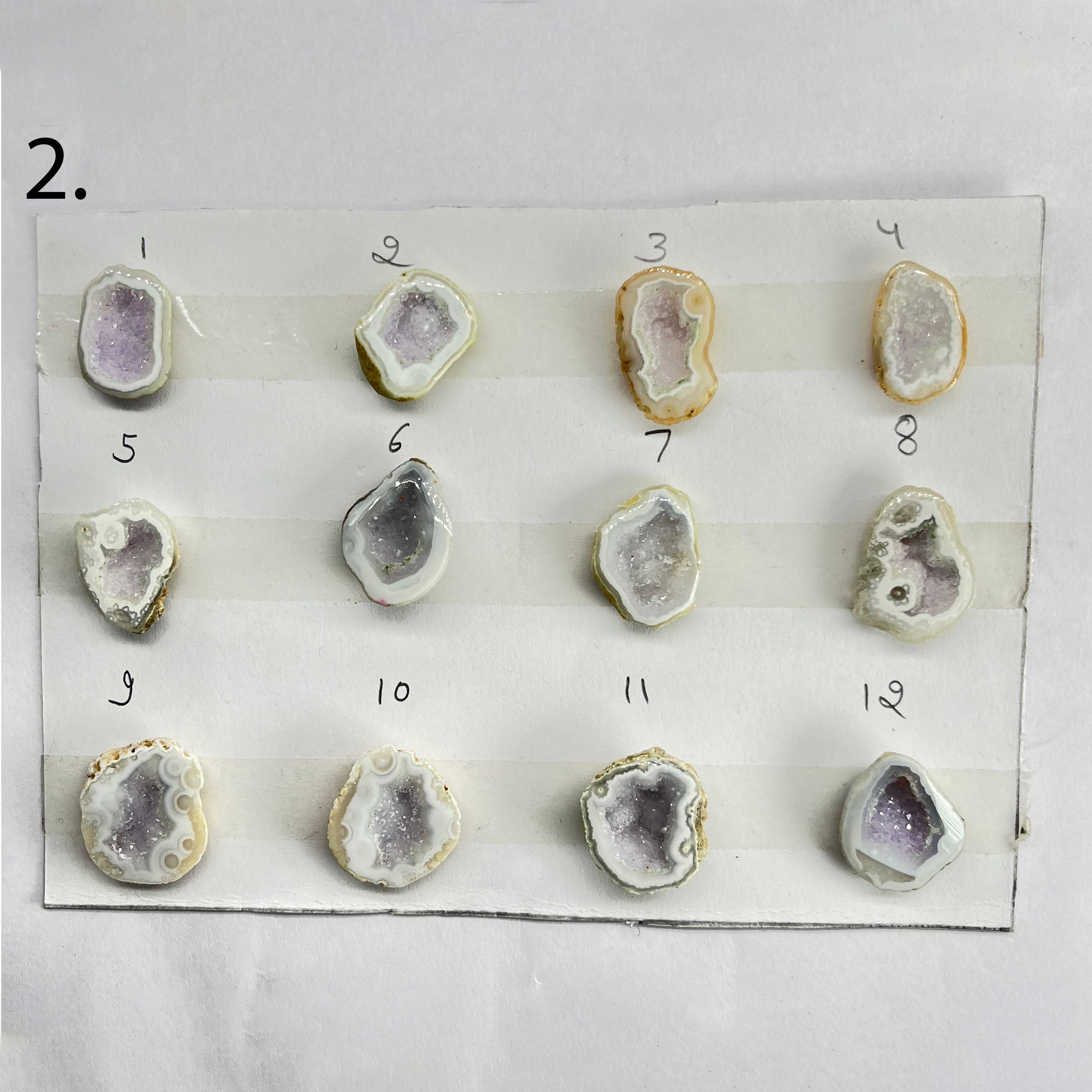 Geode Rings stone by Selection 15 - 25 MM White