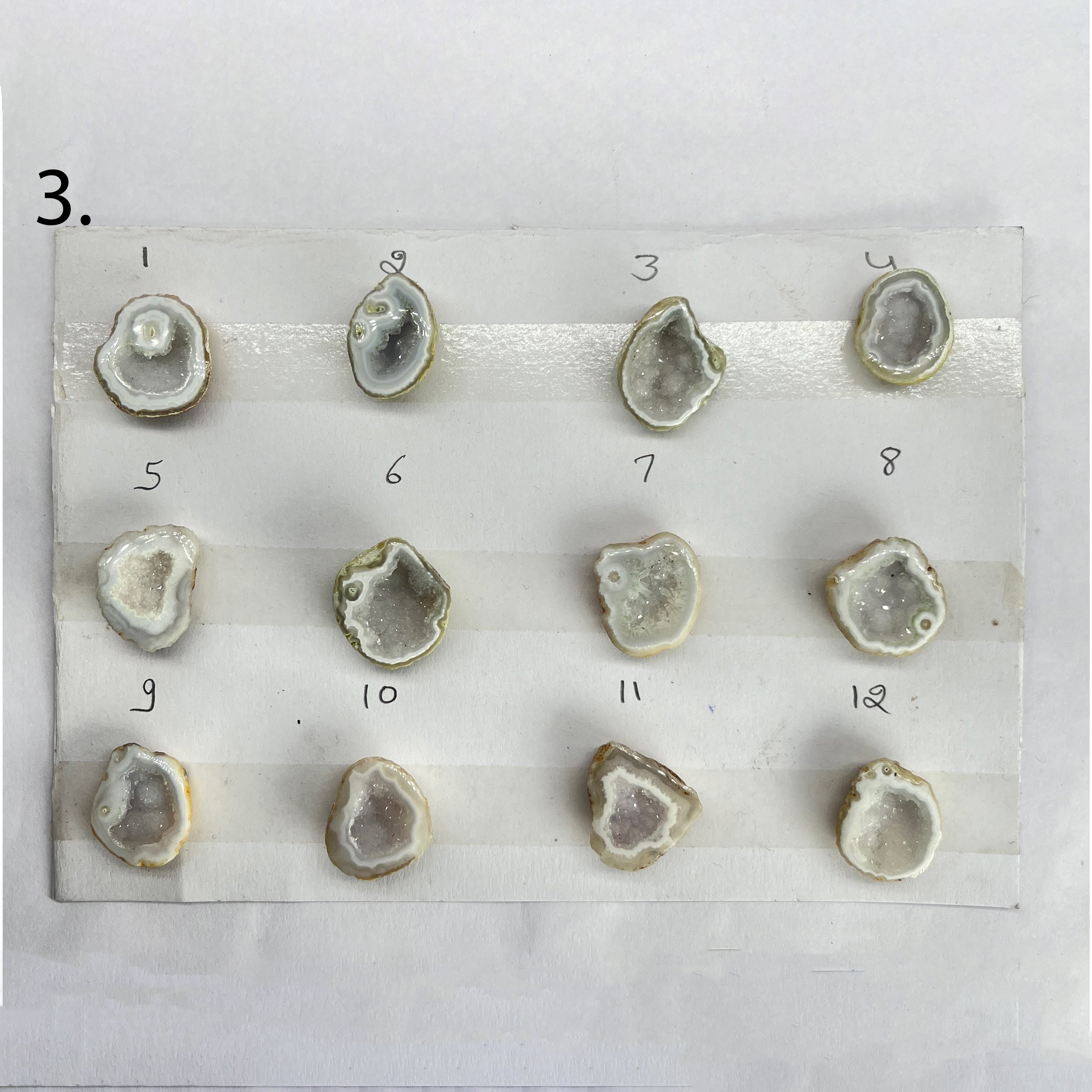 Geode Rings stone by Selection 15 - 25 MM White