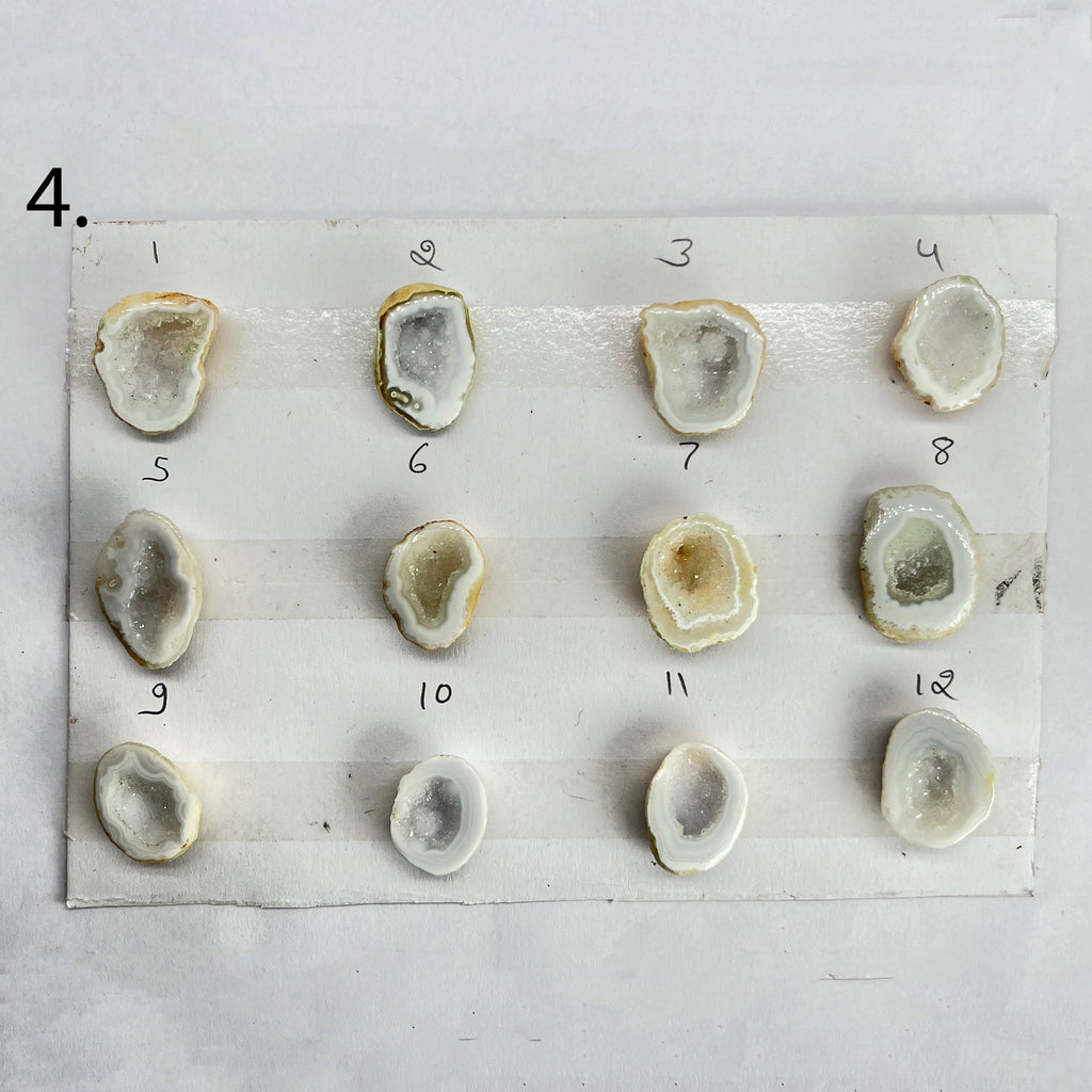 Geode Rings stone by Selection 15 - 25 MM White