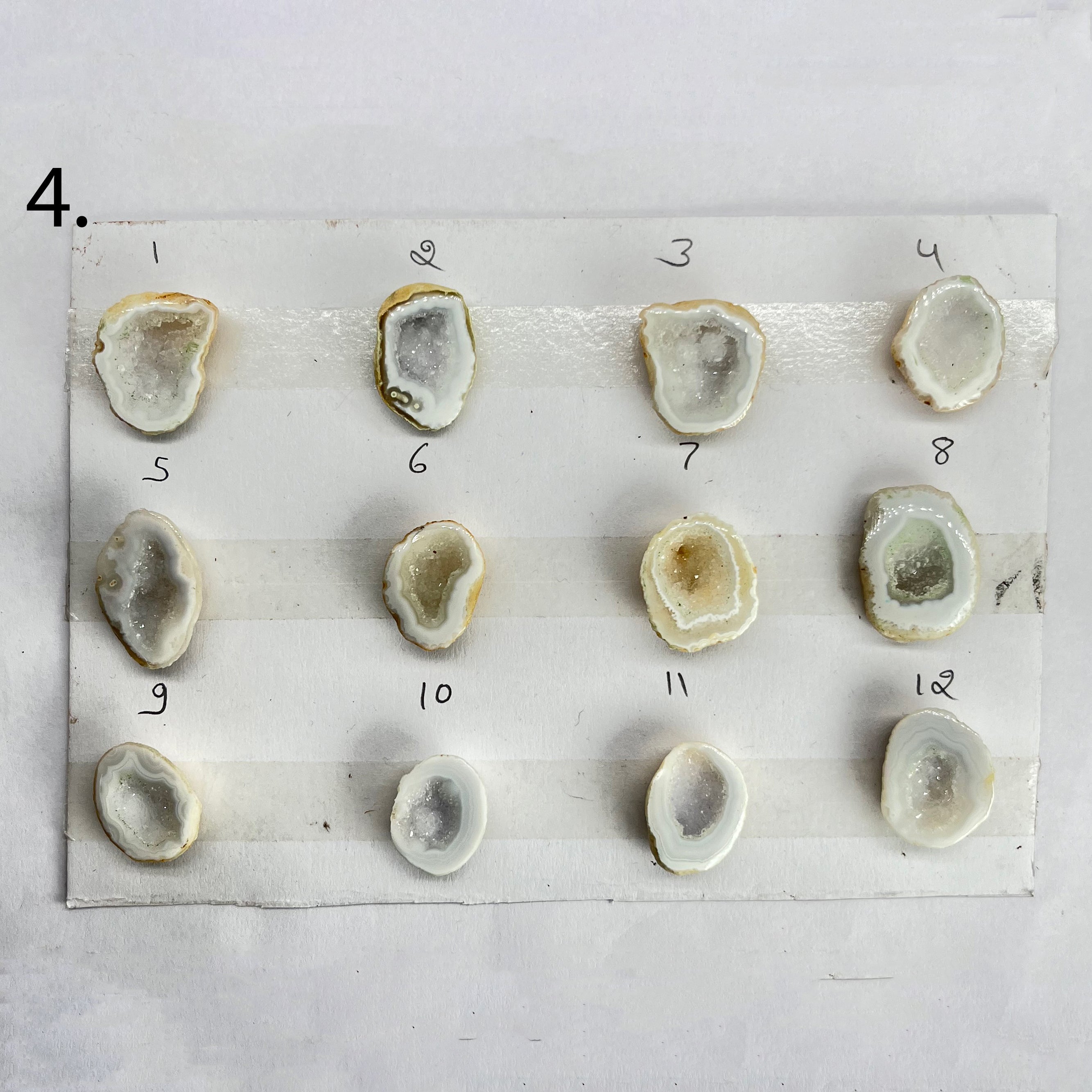 Geode Rings stone by Selection 15 - 25 MM White