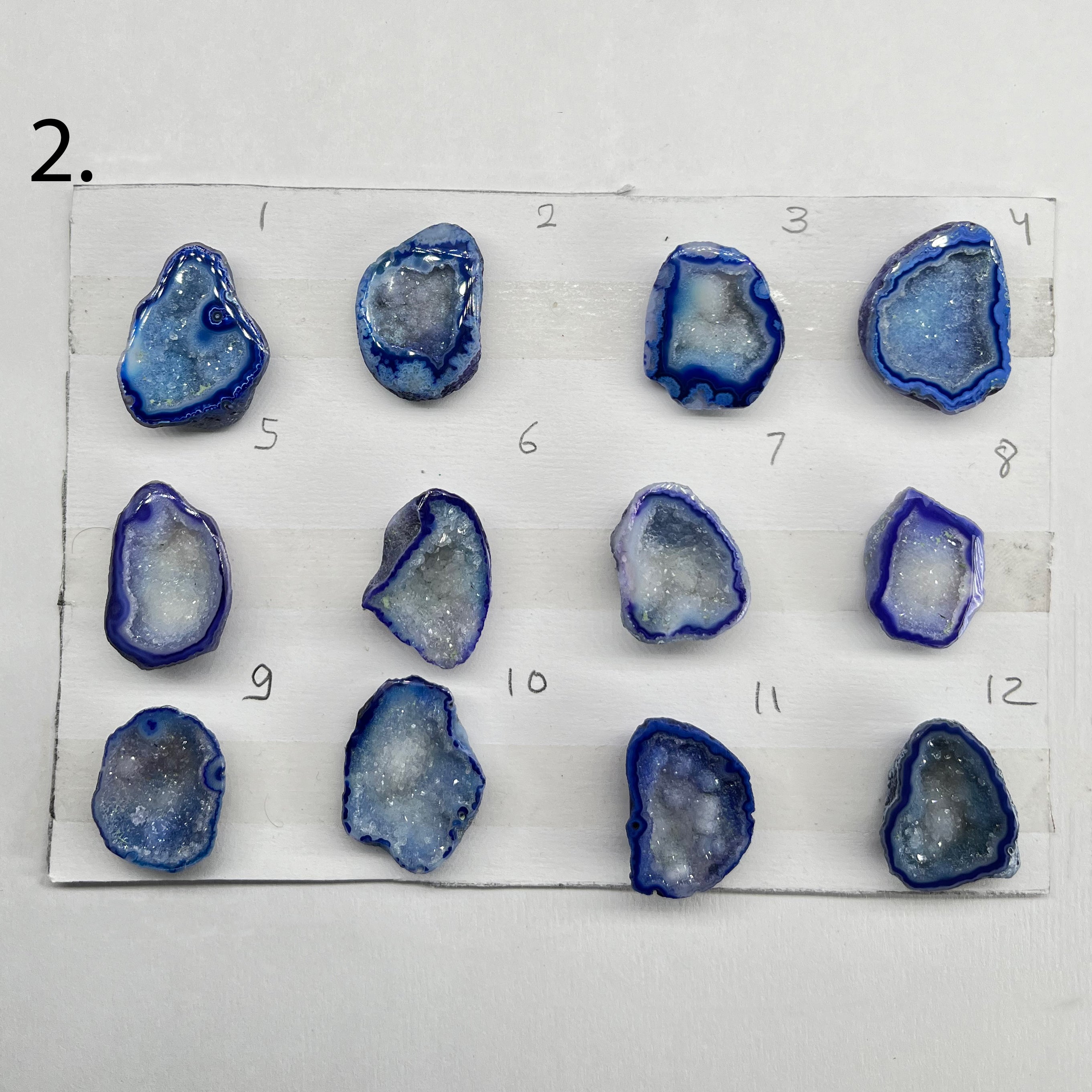 Geode Rings stone by Selection 20-30 MM Blue