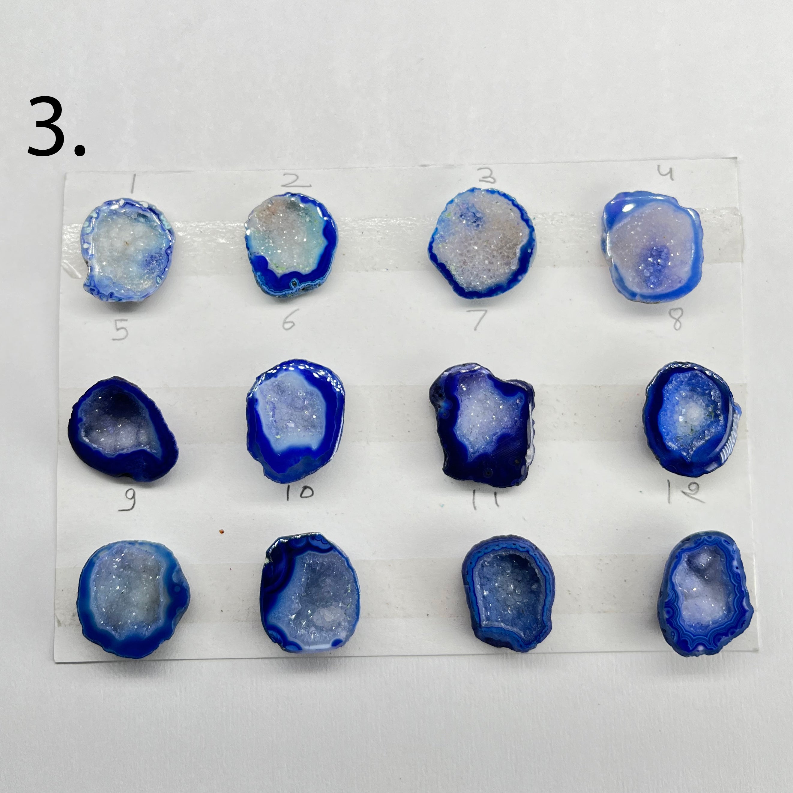 Geode Rings stone by Selection 20-30 MM Blue