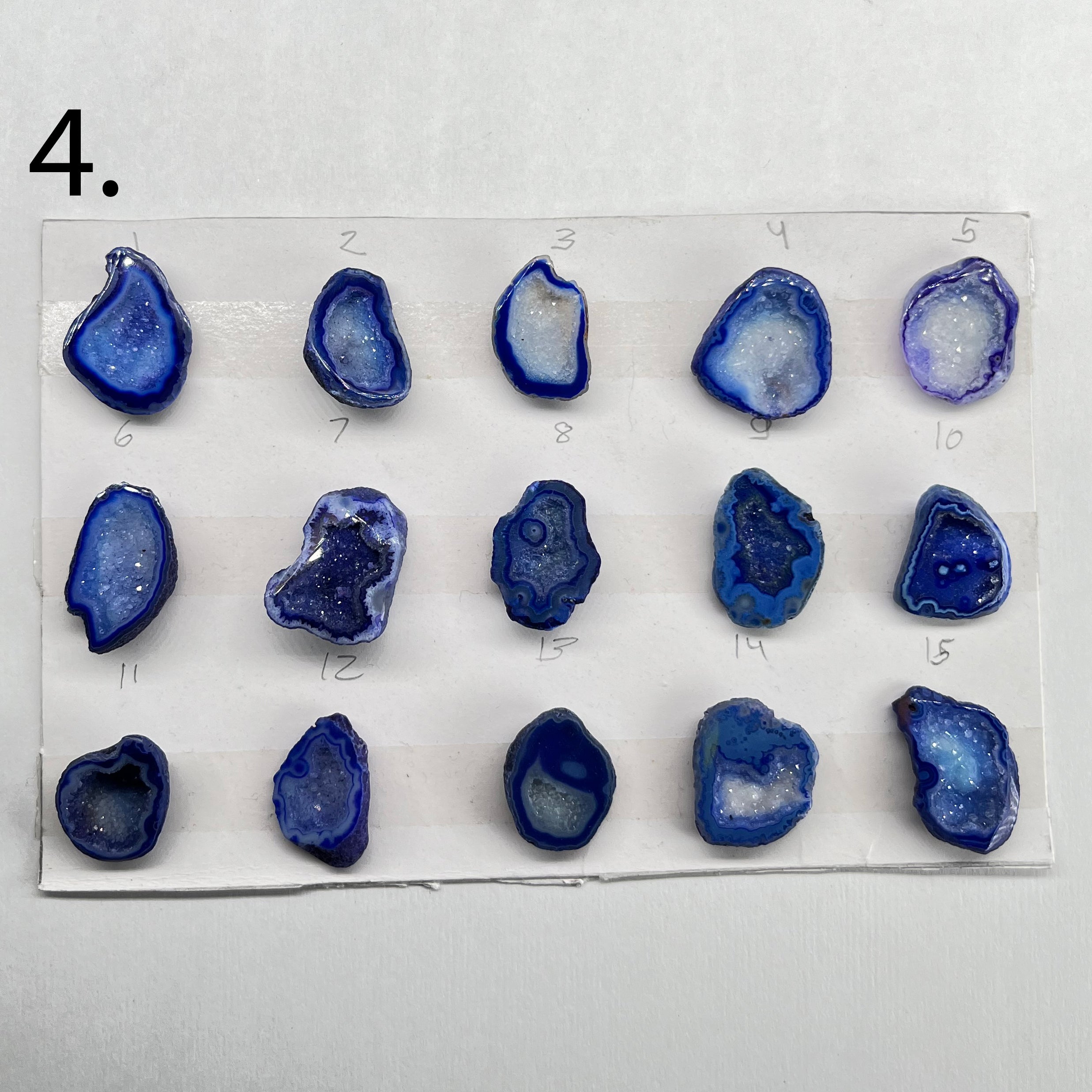 Geode Rings stone by Selection 20-30 MM Blue