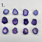 Geode Pendant stone by Selection 20-30 MM Purple