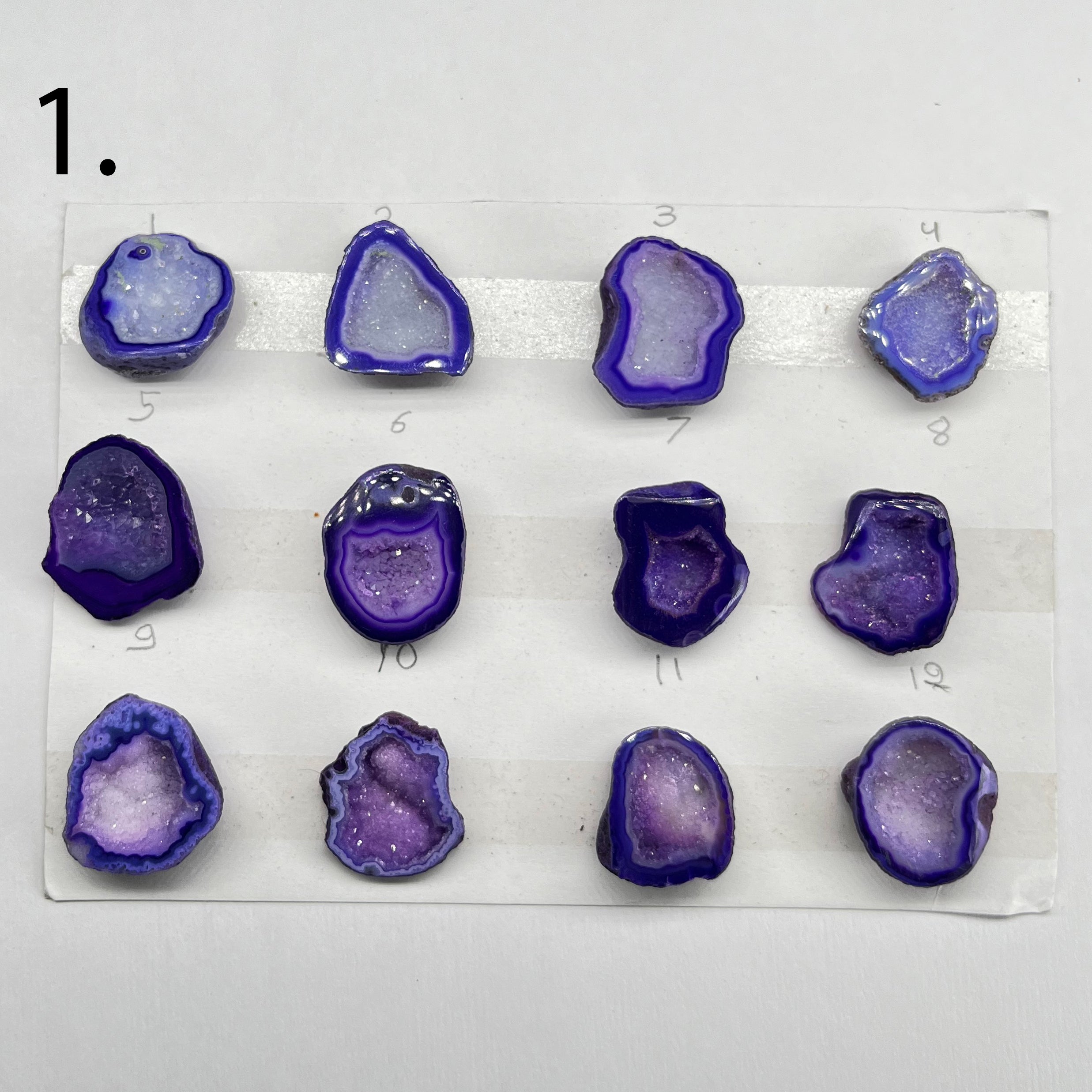 Geode Pendant stone by Selection 20-30 MM Purple