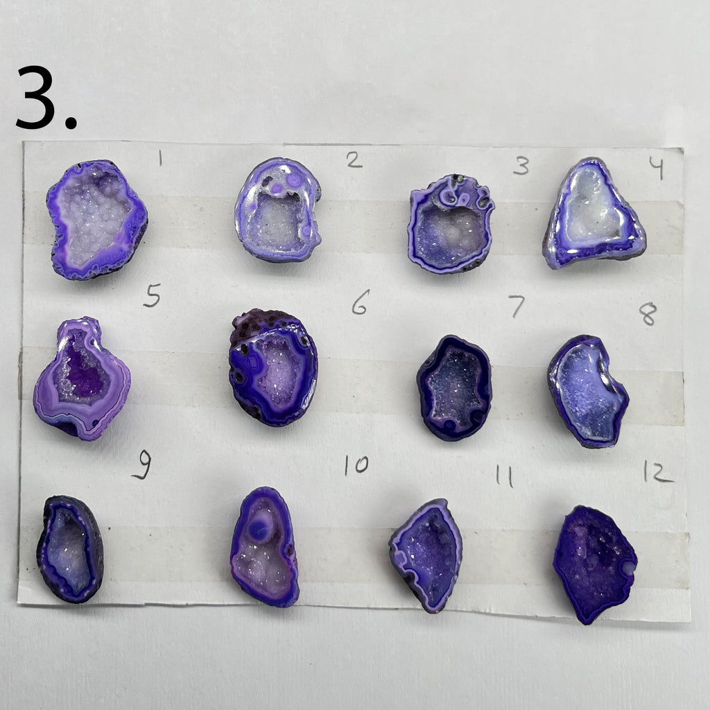 Geode Pendant stone by Selection 20-30 MM Purple