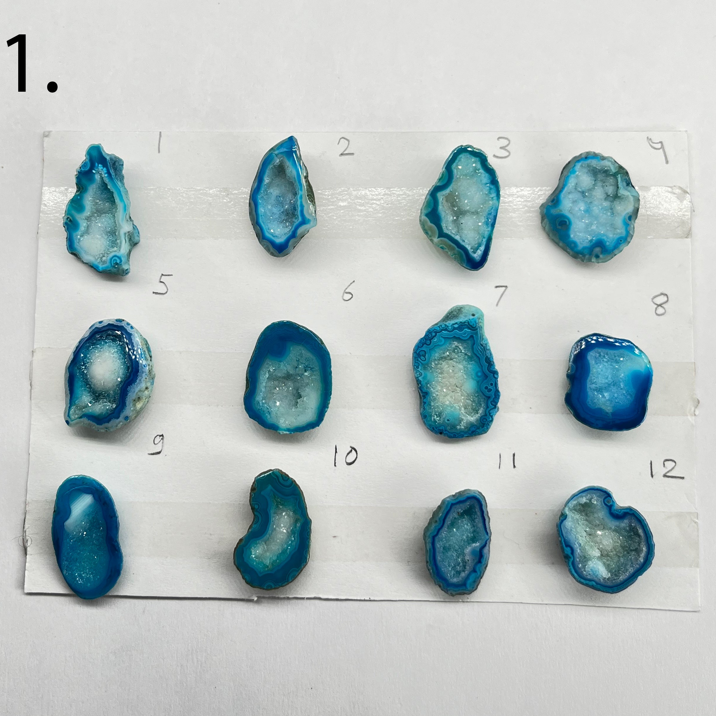 Geode Pendant stone by Selection 20-30 MM Aqua