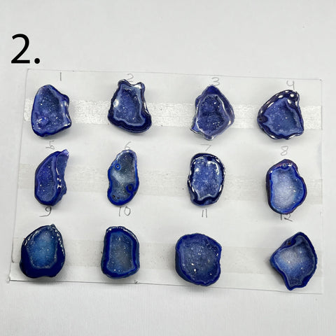 Geode Pendant stone by Selection 20-30 MM Blue My Store