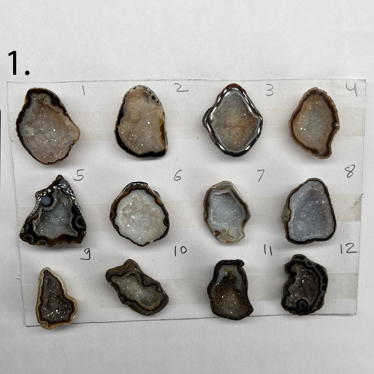 Geode Pendant stone by Selection 20-30 MM Brown My Store
