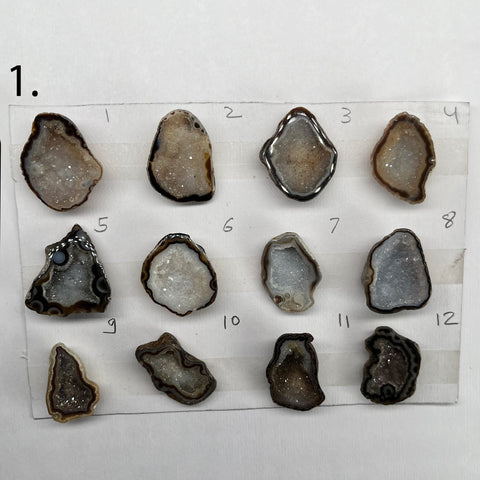 Geode Pendant stone by Selection 20-30 MM Brown My Store
