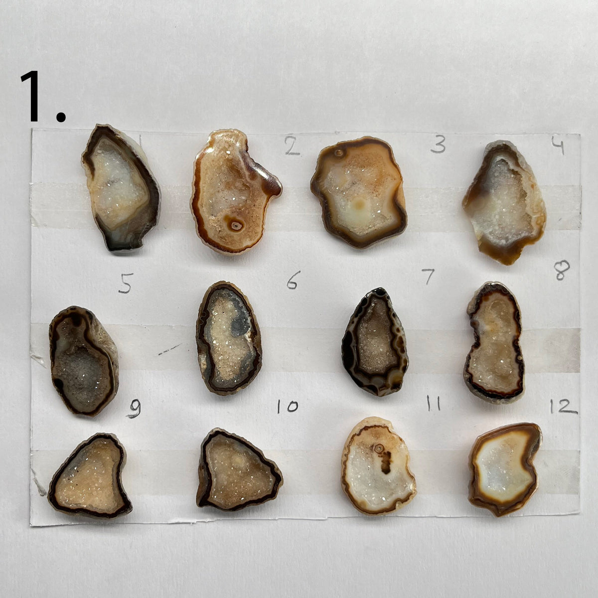 Geode Pendant stone by Selection 20-30 MM Beige My Store