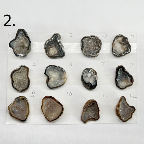 Geode Rings stone by Selection 20-30 MM Brown My Store
