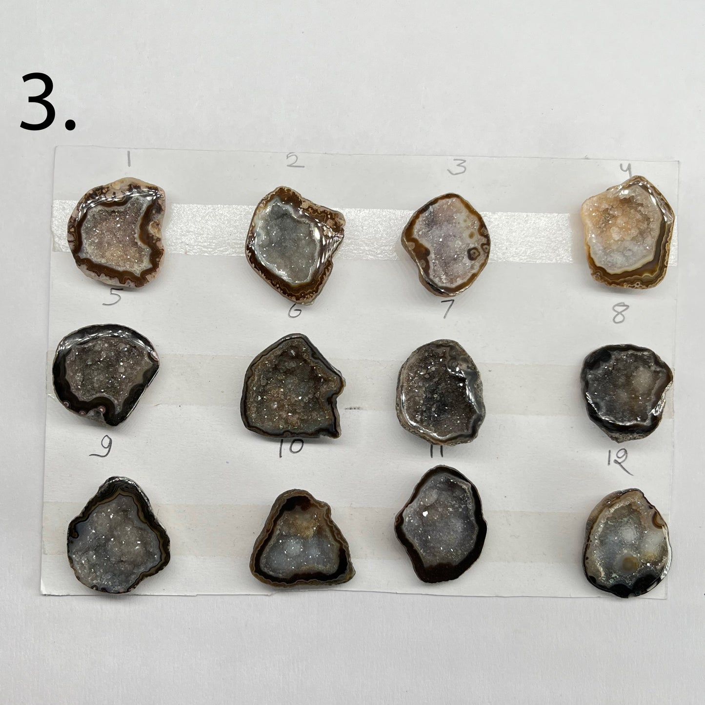 Geode Rings stone by Selection 20-30 MM Brown