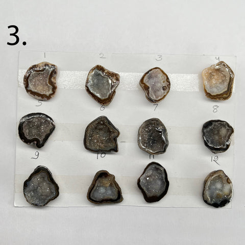 Geode Rings stone by Selection 20-30 MM Brown My Store