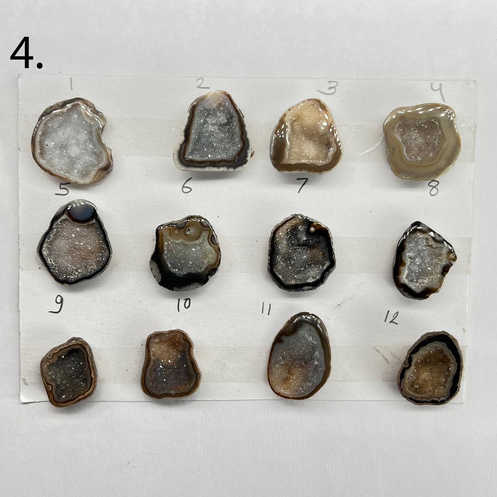 Geode Rings stone by Selection 20-30 MM Brown