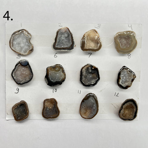 Geode Rings stone by Selection 20-30 MM Brown My Store