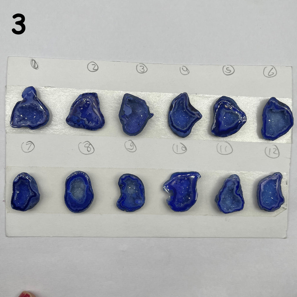 Geode Pendant stone by Selection 25 - 35MM blue