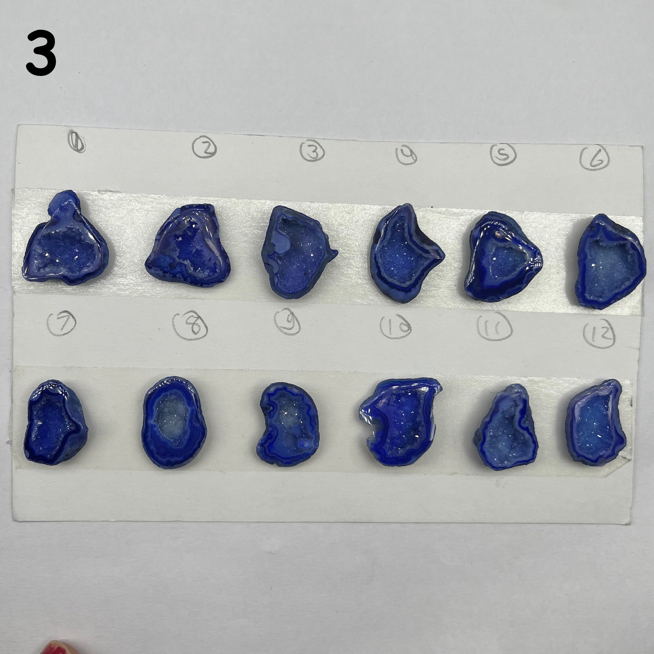 Geode Pendant stone by Selection 25 - 35MM blue