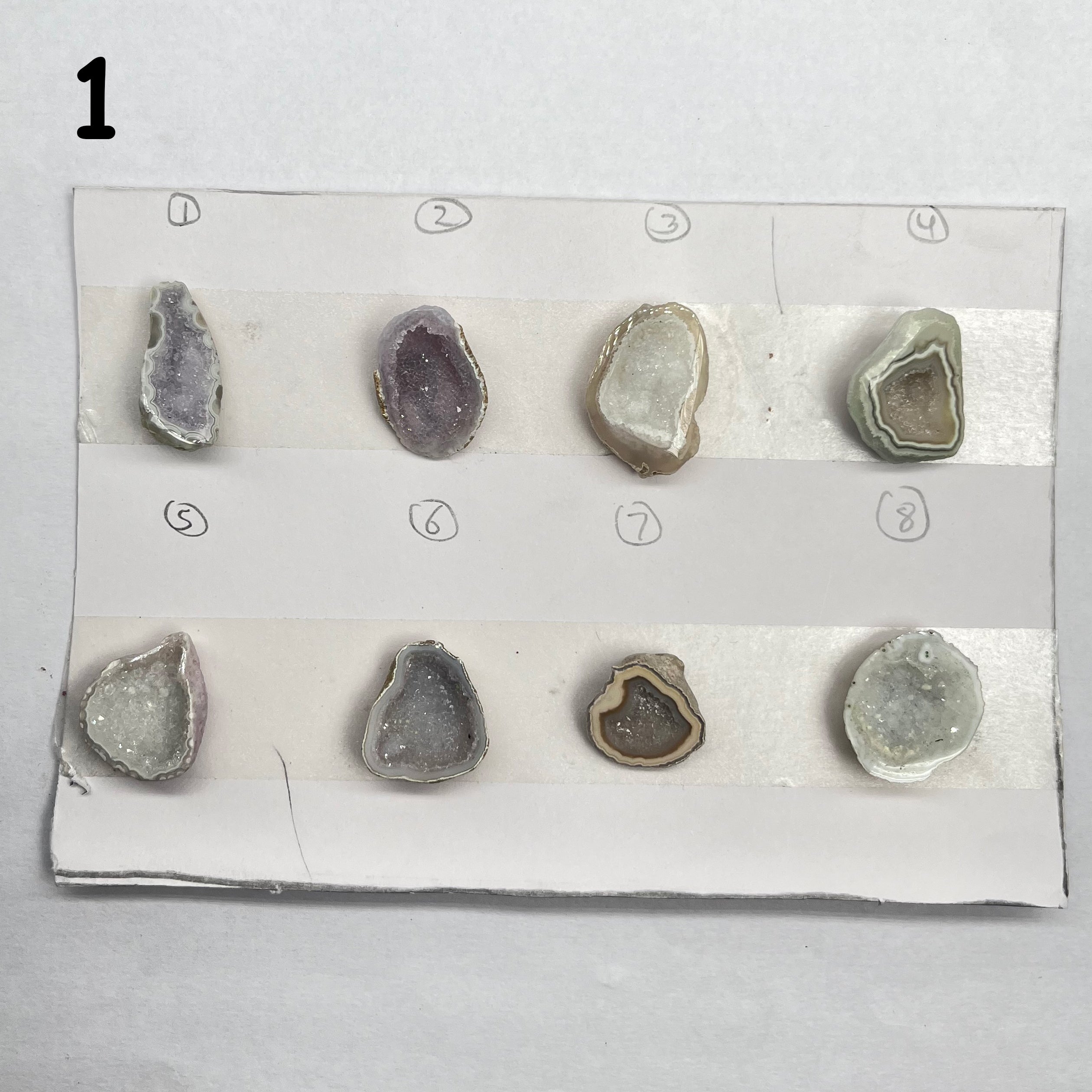 Geode Pendant stone by Selection 25 - 35MM gray