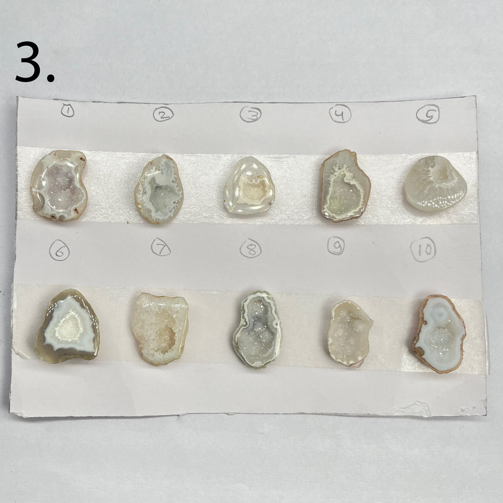 Geode Pendant stone by Selection 25 - 35MM White