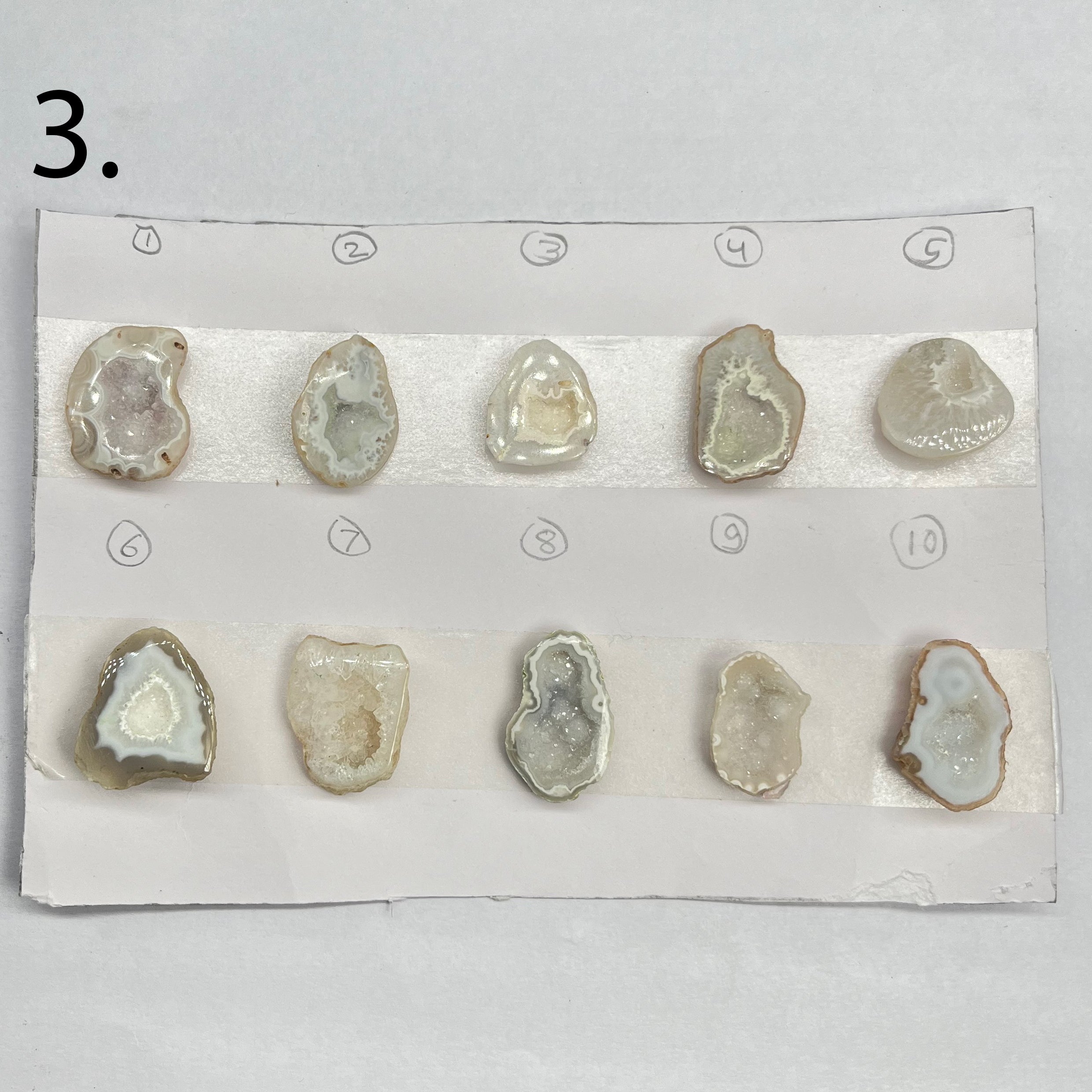 Geode Pendant stone by Selection 25 - 35MM White